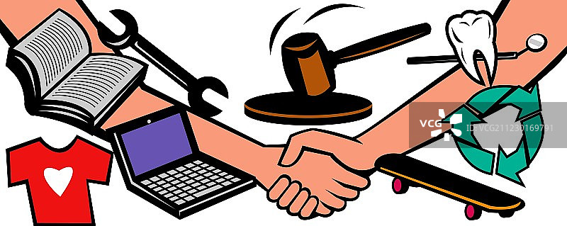 拍卖品握手交易交换图片素材