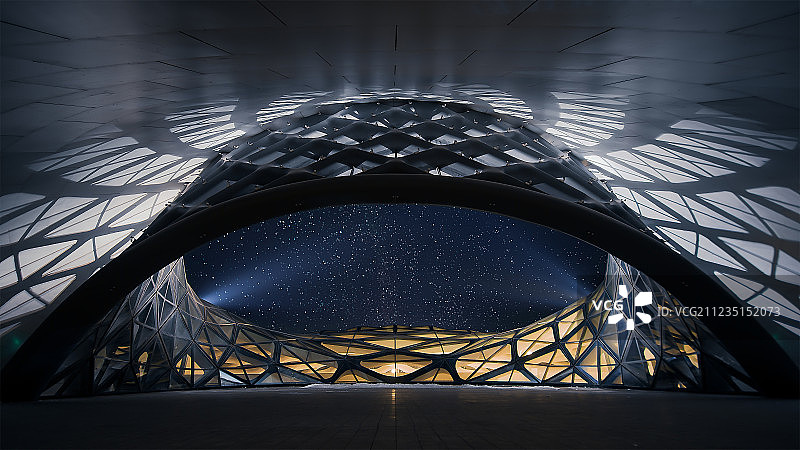 哈尔滨大剧院夜景图片素材