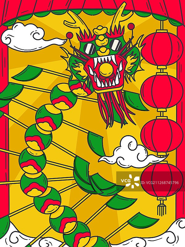 国潮风筝龙图片素材