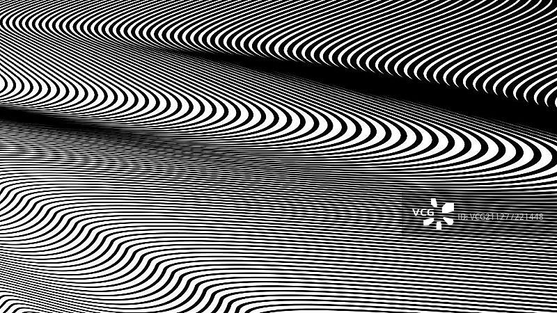 2.5D条纹波浪抽象背景图片素材