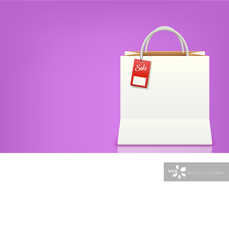 白色促销购物袋图片素材