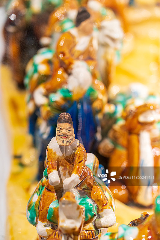 唐三彩，丝绸之路，整体及局部图片素材