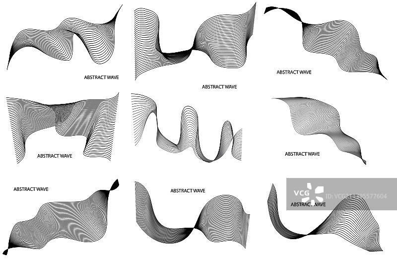 抽象波浪图案波浪细线背景图片素材