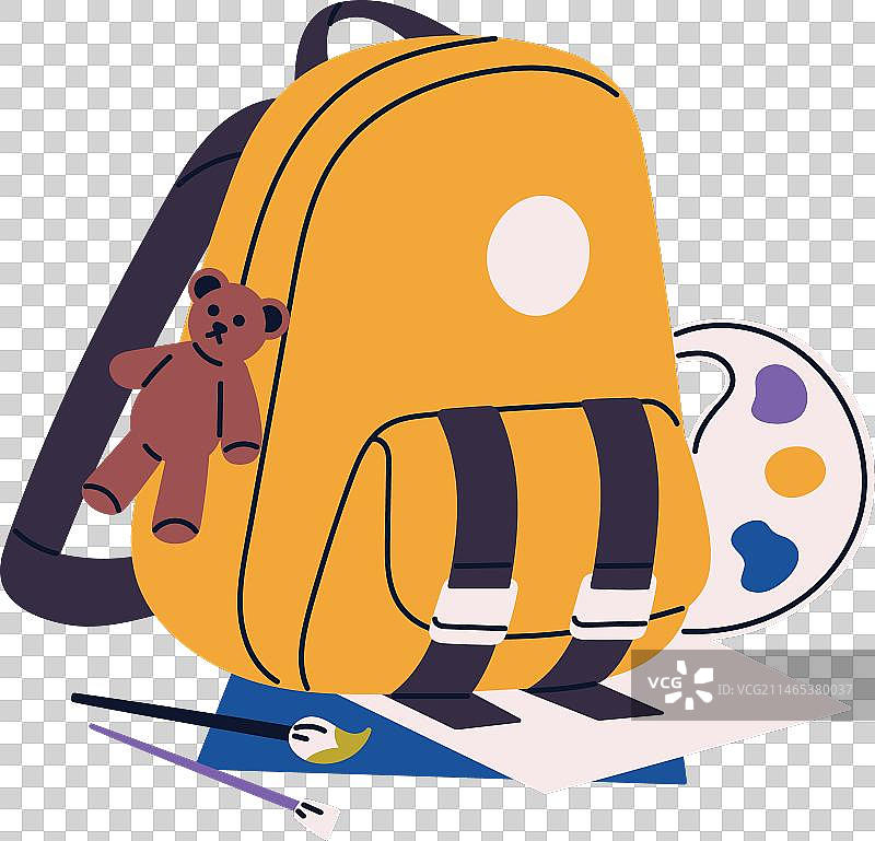 儿童背包 - 黄色书包图片素材