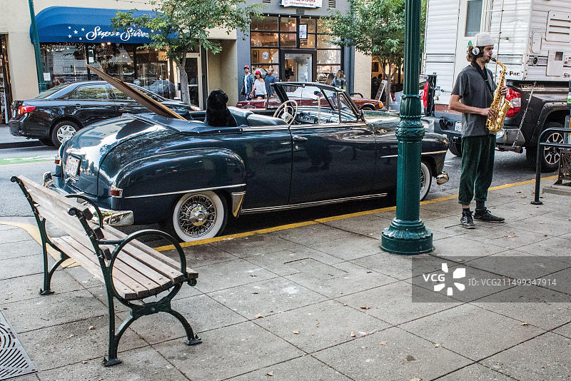 街头音乐家图片素材