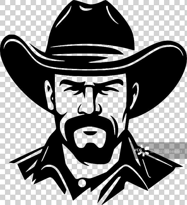 牛仔 - 简约扁平风logo图片素材