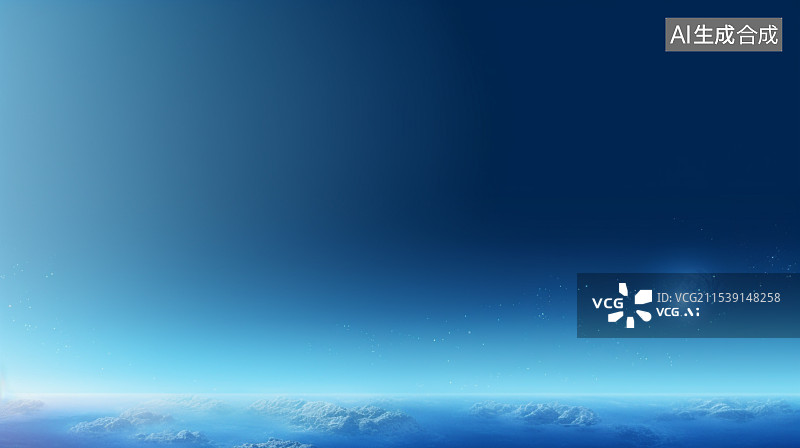 【AI数字艺术】湛蓝天空星空与云海背景图图片素材