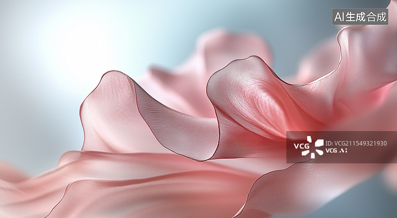 【AI数字艺术】轻盈花瓣丝带图片素材