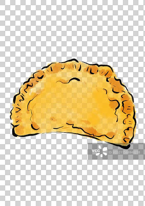 水墨风元宵节美食插画元素-油角图片素材