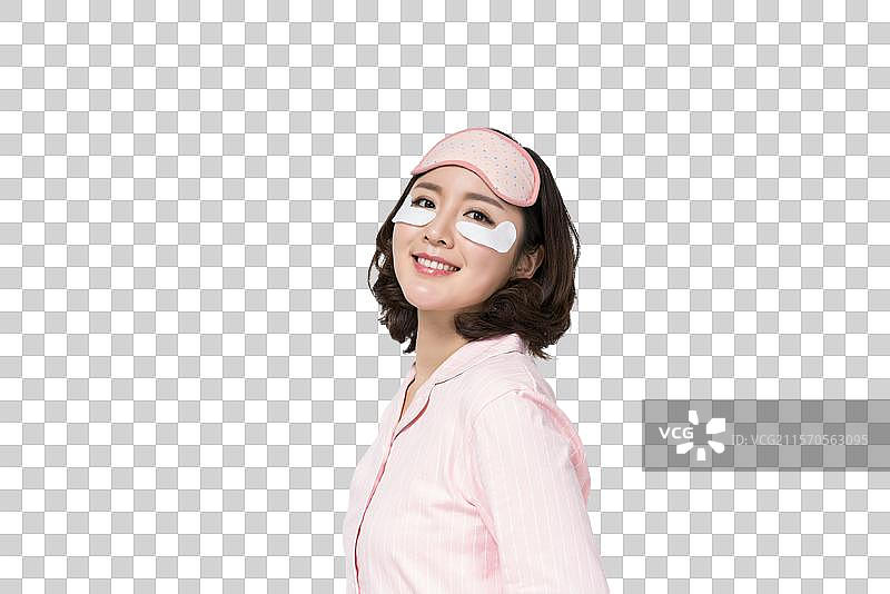 穿着睡衣的年轻女子图片素材