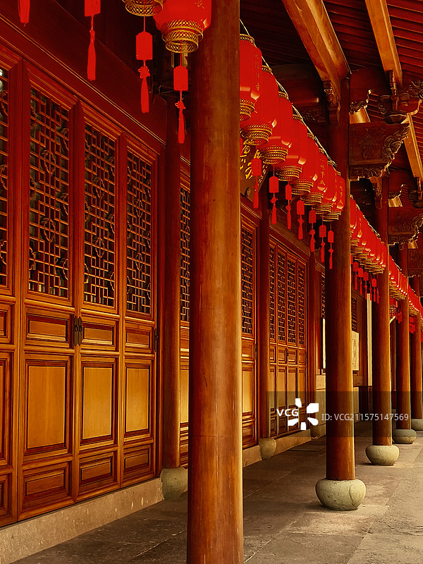 朱廊雅韵图片素材