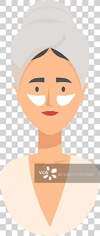 女性在享受水疗日时敷眼贴图片素材