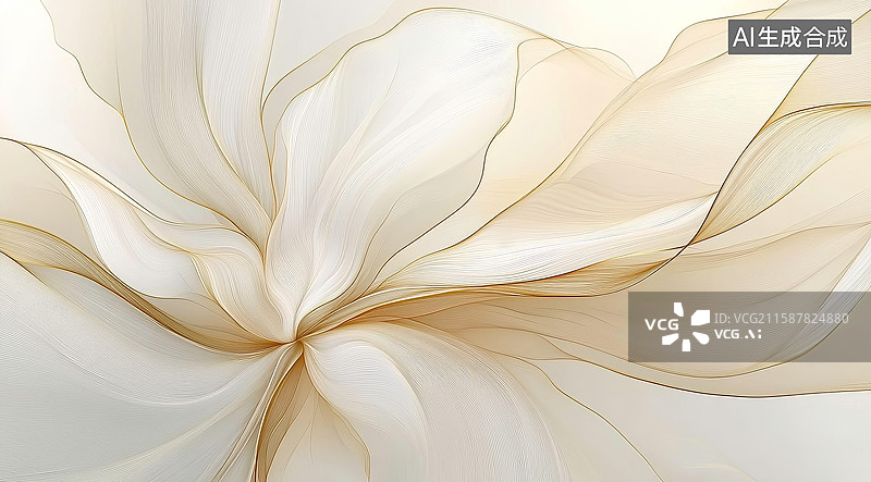 【AI数字艺术】柔和色调的抽象花瓣图案图片素材