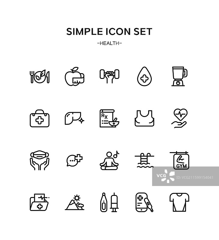 插画、图标、医疗保健、健康食品、运动图片素材