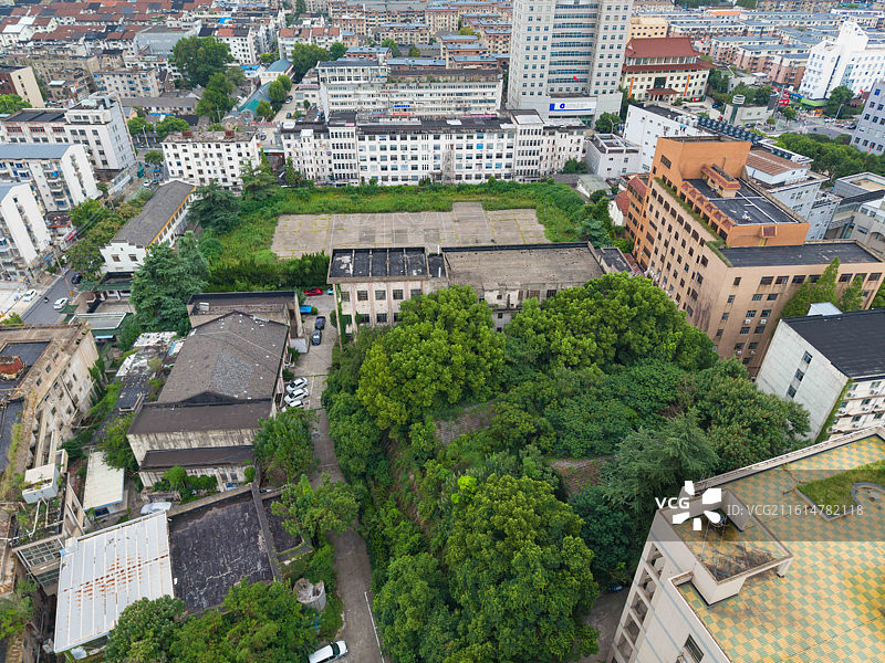 江苏省镇江市，京口区，梦溪园，城市航拍图片素材