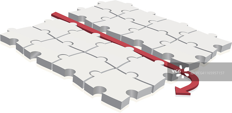 箭头和拼图元素图片素材