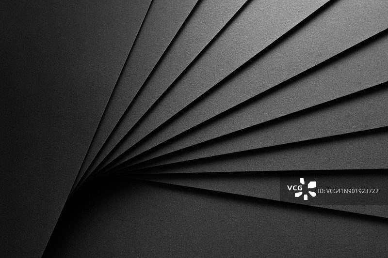 黑纸扇形堆积图片素材